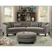 Gray Sectional - Mercury Row® Oakhill 129.5" Wide Chenille Symmetrical Corner Sectional Chenille, Polyester | 32.25 H x 129.5 W x 37.38 D in | Wayfair