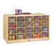 Jonti-Craft® Double Sided 20 Compartment Cubby w/ Bins Wood in Brown | 29.5 H x 48 W x 28 D in | Wayfair 44250JC