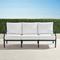 Carlisle Sofa with Cushions in Onyx Aluminum - Standard, Peacock - Frontgate