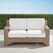 St. Kitts Loveseat in Weathered Teak with Cushions - Rain Black, Standard - Frontgate