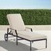 Grayson Chaise Lounge Chair with Cushions in Black Finish - Rain Gingko - Frontgate