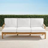 Cassara Sofa with Cushions in Natural Finish - Cara Stripe Air Blue, Standard - Frontgate
