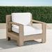 St. Kitts Lounge Chair in Weathered Teak with Cushions - Resort Stripe Black, Standard - Frontgate