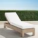 St. Kitts Chaise Lounge in Weathered Teak with Cushions - Coachella Taupe, Standard - Frontgate