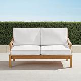 Cassara Loveseat with Cushions in Natural Finish - Brick, Standard - Frontgate