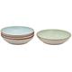 Denby - Always Entertaining Pasta Bowls Set of 4 - Mixed Pastel Colours Dishwasher Microwave Safe Crockery - Blue, Green, Yellow Pink Ceramic Stoneware Tableware