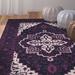 Indigo 48 x 0.43 in Indoor Area Rug - Bungalow Rose Oriental Handmade Tufted Purple Area Rug Wool | 48 W x 0.43 D in | Wayfair BNRS1502 34549018