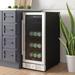 Kalamera Built-in Refrigeration 96 Can 15" Convertible Beverage Refrigerator Glass | 33.9 H x 14.96 W x 22.63 D in | Wayfair KRC-90BV