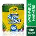 Crayola Washable Super Tips Marker Set 100 Ct School Supplies Art Supplies for Kids & Teens