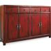 Hooker Furniture Seven Seas 58.25" Wide 4 Drawer Sideboard Wood in Brown/Red | 40.25 H x 58.25 W x 15.5 D in | Wayfair 500-50-711