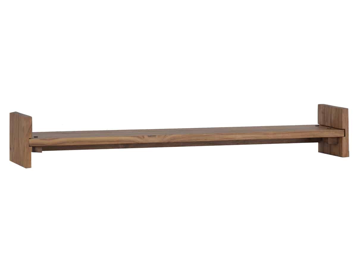 MiaMöbel Wandregal 100cm Massivholz Teak Modern Indien Indisch Image