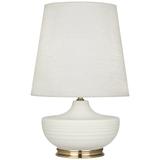 Michael Berman Nolan Brass and Lily Ceramic Table Lamp