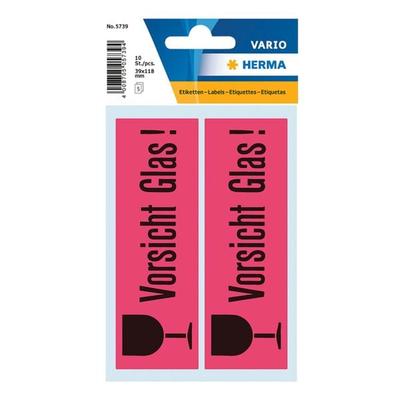 Verpackungsetiketten »Vorsicht Glas« mehrfarbig, Herma