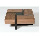 AllModern Elka Coffee Table w/ Storage Wood in Black | 16 H x 39 W x 39 D in | Wayfair BRAY1705 37231324