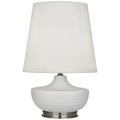 Michael Berman Nolan Nickel and Dove Gray Ceramic Table Lamp