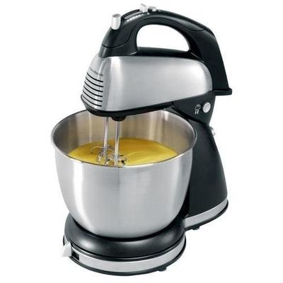 Hamilton Beach 290 Watts 6 Speed Classic Stand Mixer (64650) - Brushed Stainless Steel