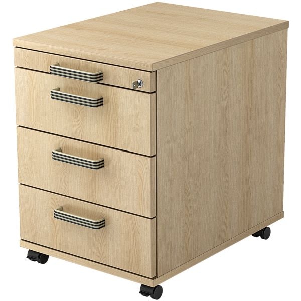 OTTO Office Premium Rollcontainer »OTTO Office Line IV« mit klassischen Schubladen braun, 42.8x59x58 cm