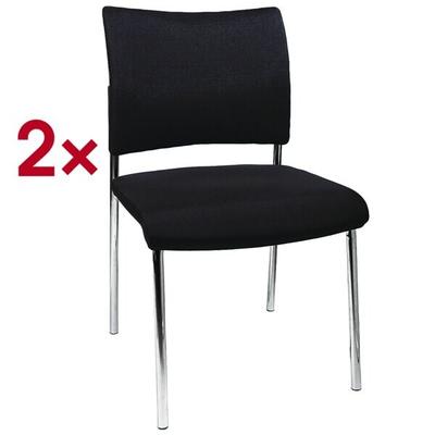 Topstar 2er-Set Stapelstühle »Visit 10« ohne Armlehnen schwarz, 48x46 cm