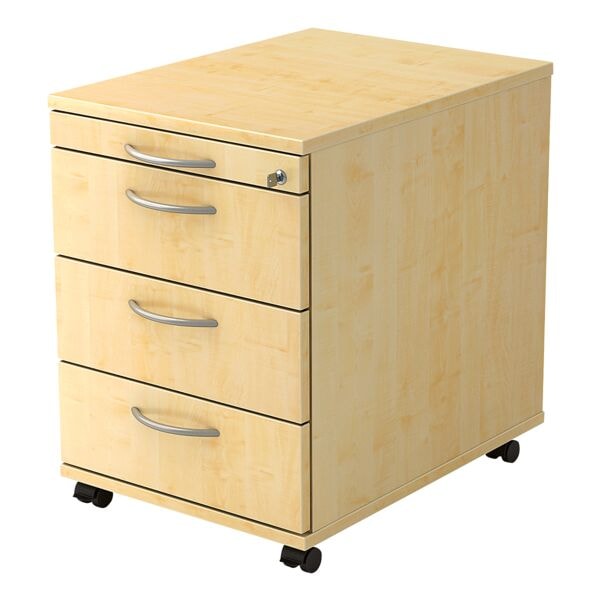 HAMMERBACHER Rollcontainer »A-Line« 3 Schubladen braun, 42.8x59x55.3 cm