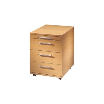 HAMMERBACHER Rollcontainer »Leasureline« mit klassischen Schubladen braun, 42.8x59x58 cm