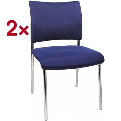 Topstar 2er-Set Stapelstühle »Visit 10« ohne Armlehnen blau, 48x46 cm