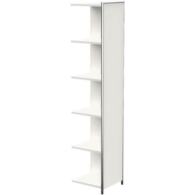 Kerkmann Anbauregal »Artline Transparent« schmal 5 OH weiß, 39x185x38 cm