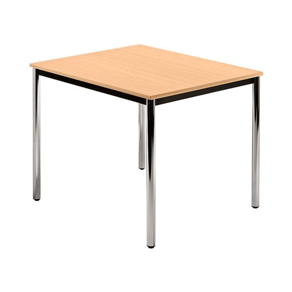 HAMMERBACHER Konferenztisch DR08 »Barcelona« 80x80 cm Gestell silber braun, 80x72 cm