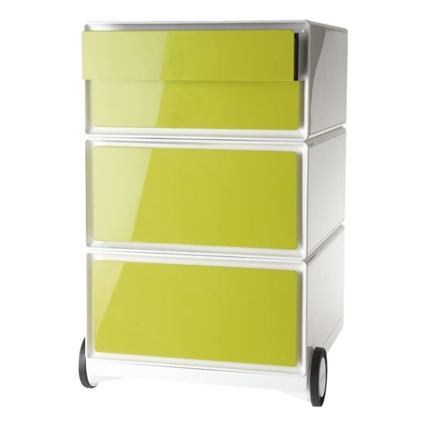 easyOffice Rollcontainer 4 Schübe grün, 39x64.2x43.6 cm