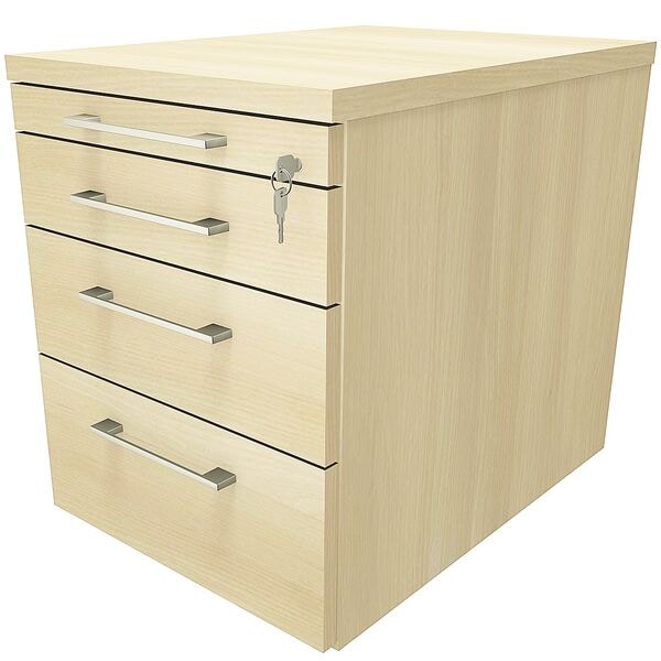 fm Büromöbel Schubladen Rollcontainer »Oldenburg« einheitliches Dekor königsahorn, 43.4x54x60 cm Image