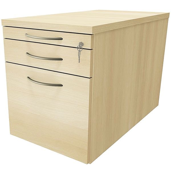 fm Büromöbel Rollcontainer mit Hängeregister Tiefe 80 cm »Sidney« einheitliches Dekor königsahorn, 43.4x54x80 cm