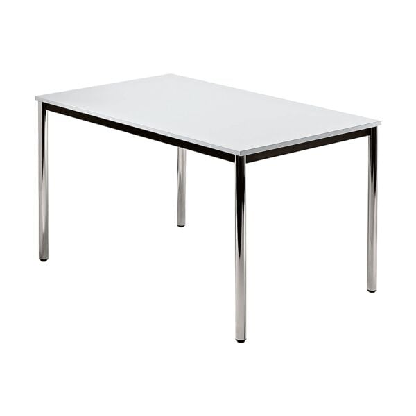 HAMMERBACHER Konferenztisch DR12 »Barcelona« 120x80 cm Rechteckform Gestell silber grau, 120x72 cm