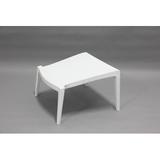 Ivy Bronx Dawes Outdoor Ottoman Plastic in White | 15 H x 22 W x 23 D in | Wayfair WLGN7615 37377823
