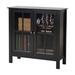 OS Home & Office Furniture 2 - Door Accent Cabinet Wood in Black | 31 H x 31.5 W x 11.75 D in | Wayfair 22601