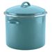 Farberware Enamel-on-Steel Large Stockpot w/ Lid, 16-Quart Enameled Cast Iron/Cast Iron in Gray/Green | 15.48 H x 12.75 W in | Wayfair 46497