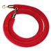 Cosmopolitan Furniture Velvet Stanchion Rope w/ Brass Hooks in Red | 1.6 H x 78.78 W x 1.6 D in | Wayfair D-rope red barss