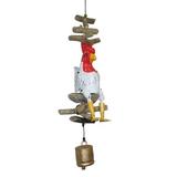 Cohasset Gifts & Garden Blizzard Rooster Puppet Cohasset Wind Chime Wood in Brown | 9 H in | Wayfair 644