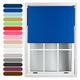 FURNISHED Roller Blinds Thermal Blackout Roller Blind - Trimmable Insulated UV Protection Child Safe Easy Fit Home Office Window Blinds, Blue, 90cm x 210cm