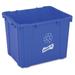 Genuine Joe 14 Gallon Curbside Trash & Recycling Bin Plastic in Blue | 15.38 H x 19.5 W x 14.5 D in | Wayfair 11582