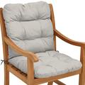 Beautissu Lowback Garden Chair Cushion 100x50x8cm Flair NL – Outdoor Garden Pillow for Recliner Patio Chair Sunbed Bench Light Grey