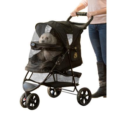 Pet Gear No-Zip Special Edition Stroller in Black/Brown | 20.5 H x 11 W x 25.5 D in | Wayfair PG8250NZGM