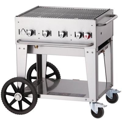 Crown Verity MCB-30 Natural Gas Portable Outdoor BBQ Grill / Charbroiler