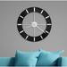 Howard Miller® Oversized Onyx Wall Clock Wood/Metal in Black/Brown/Gray | 30 H x 30 W x 2 D in | Wayfair 625602