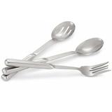 Bakers & Chefs Artisan 3 Piece Serving Utensil Set Stainless Steel/Sterling Silver/ Flatware in Gray | Wayfair T1600BC