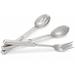 Bakers & Chefs Artisan 3 Piece Serving Utensil Set Stainless Steel/Sterling Silver/ Flatware in Gray | Wayfair T1600BC