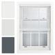 FURNISHED White Faux Wood Venetian Blinds 50mm Easy Fit Trimmable Child Safe Home Office Window Blinds, 195cm x 210cm