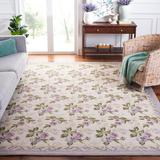 White 93 x 0.25 in Area Rug - Lark Manor™ Hollander Floral Hand Hooked Wool Ivory Area Rug Wool | 93 W x 0.25 D in | Wayfair