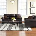 Charlton Home® Boyster 2 Piece Faux Leather Living Room Set Faux Leather in Black | 35 H x 79 W x 33 D in | Wayfair Living Room Sets