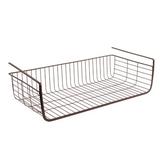 The Twillery Co.® Winningham Under Shelf Basket Metal/Steel in Gray | 5.75 H x 21 W x 10.25 D in | Wayfair REBR1395 38016770