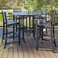 Trex Outdoor Monterey Bay 5-Piece Round Bar Set Plastic in Brown/Gray | Wayfair TXS119-1-CB