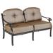 Darby Home Co Nola Loveseat w/ Cushions Metal/Rust - Resistant Metal in Brown | 32 H x 54 W x 31 D in | Outdoor Furniture | Wayfair